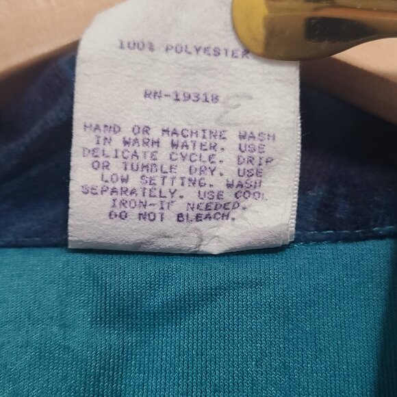 VTG GW Division of Graff Blue Pattern Vest Western Soft 90s 80s - Picture 5 of 7